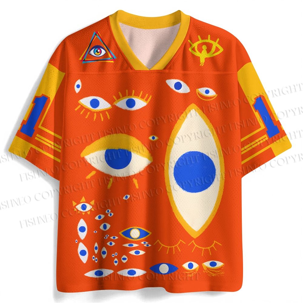 Art Abstract Eyes Printed Jersey Shirts