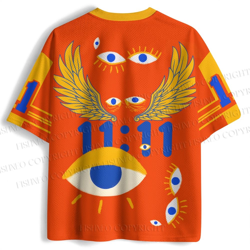 Art Abstract Eyes Printed Jersey Shirts