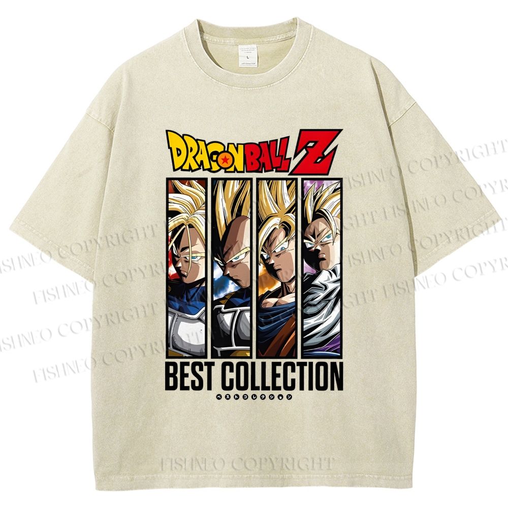 Unisex Dragon Ball Printed Washed Tee