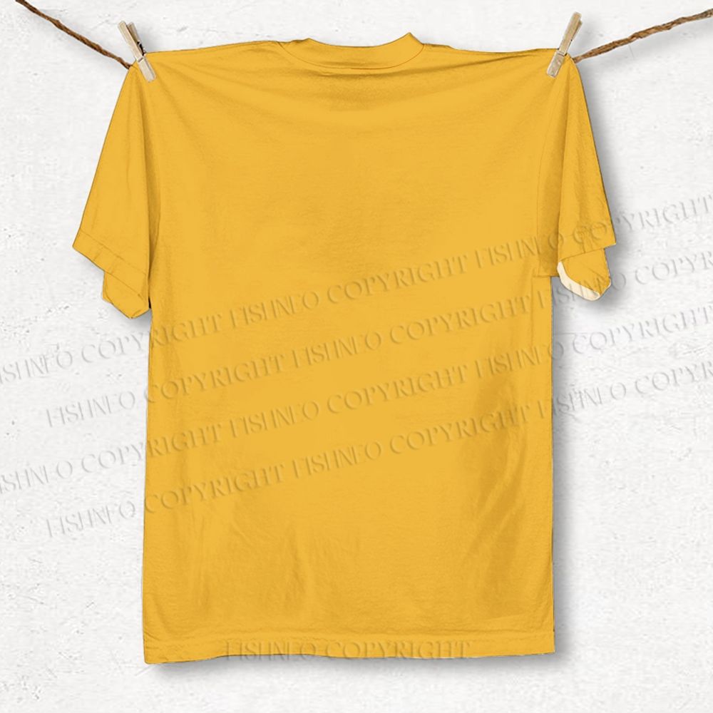 Unisex Vintage Bird in Tree Printed Classic Cotton T-shirt