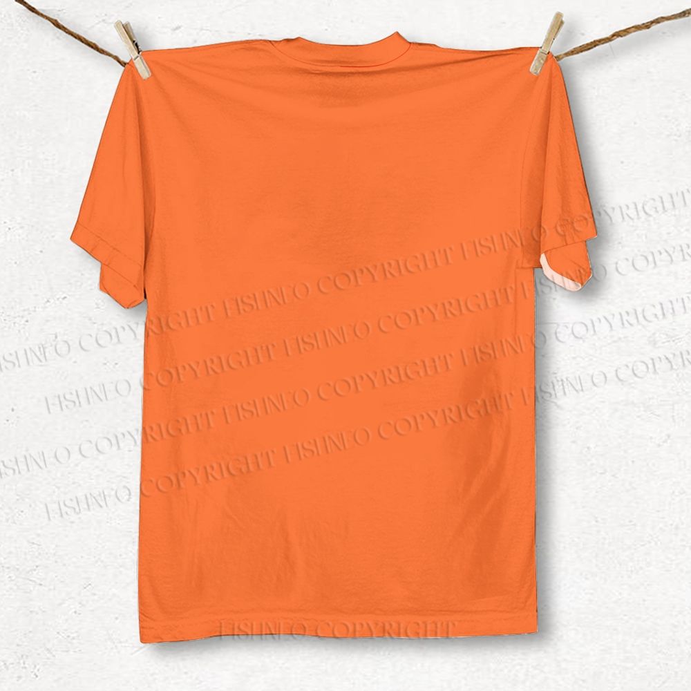 Unisex Blue Tiger Got Snake Printed Classic Cotton T-shirt