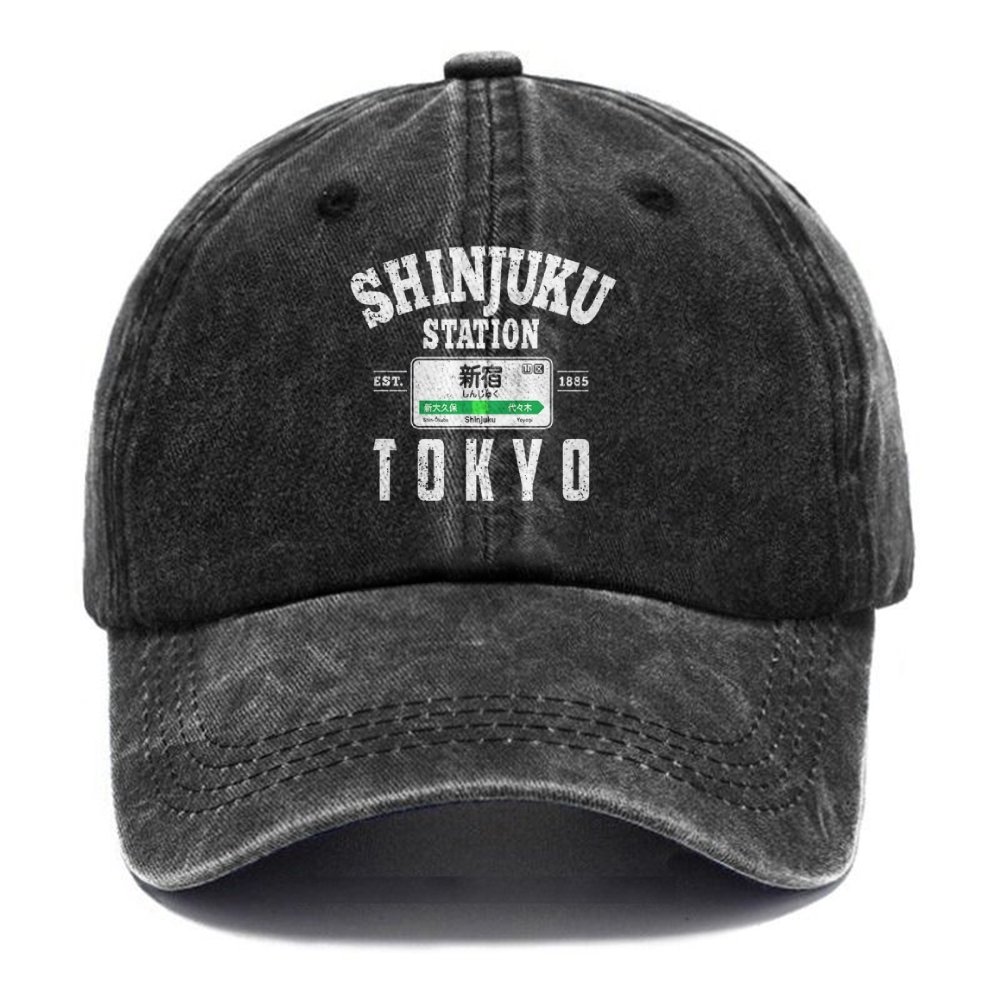 Tokyo-Tiger Shinjuku Station Yamanote Line Washed Cap
