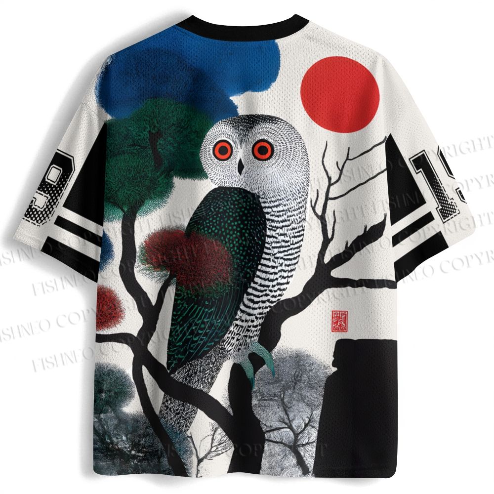 Vintage Polka Dot Cat Printed Jersey Shirts