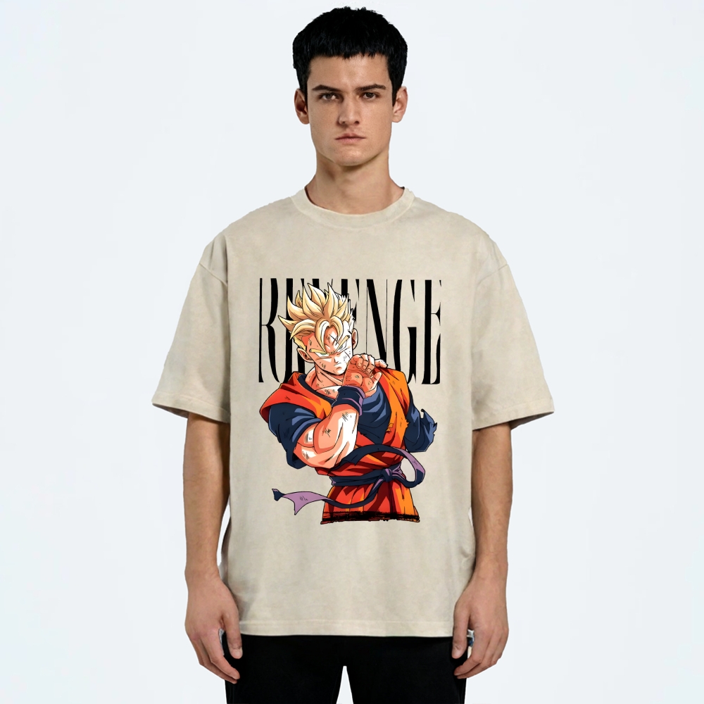 Unisex Dragon Ball Z Gohan Printed Washed Tee