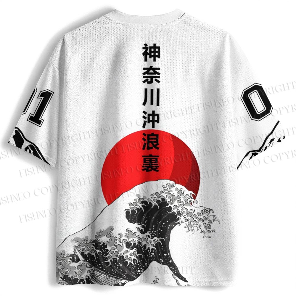 Tokyo And Great Wave off Kanagawa Jersey Shirts
