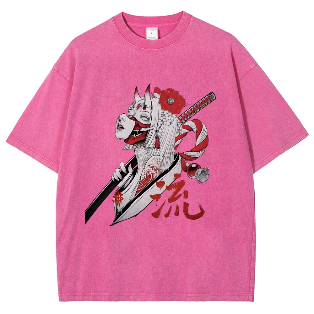  Japanese Design Vintage Washed T-Shirt