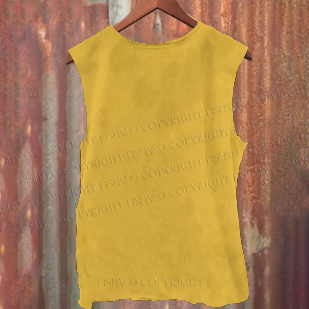 Unisex Casual Vintage Bird in Tree Printed Tank Top