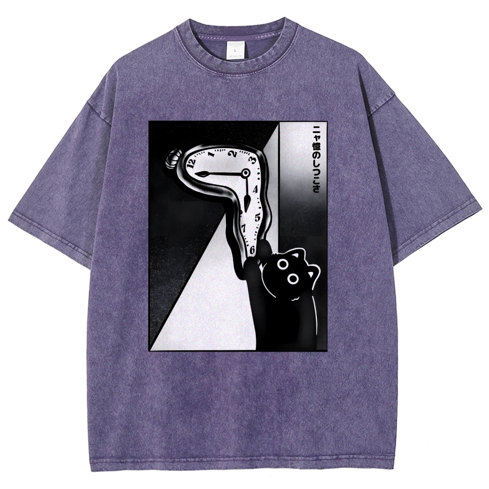 Unisex The Purrsistence Of Meowmory Printed Washed Tee