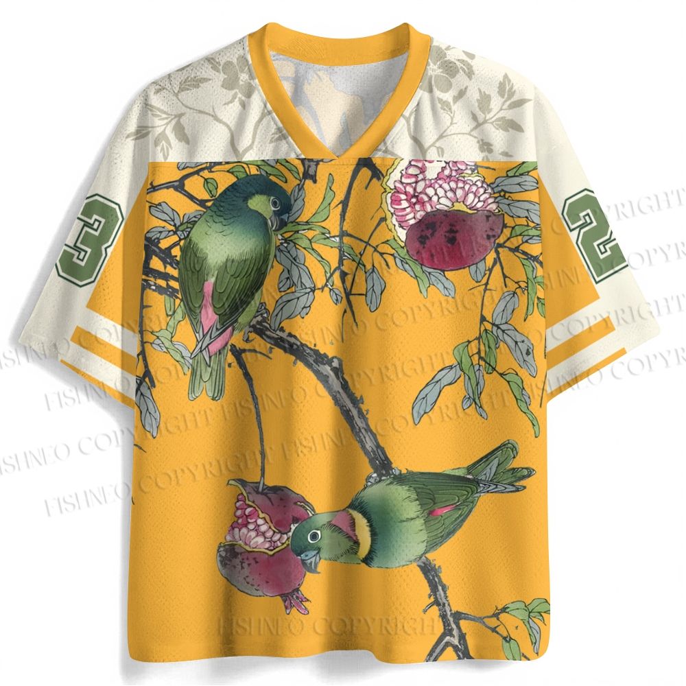 Vintage Bird in Tree Jersey Shirts