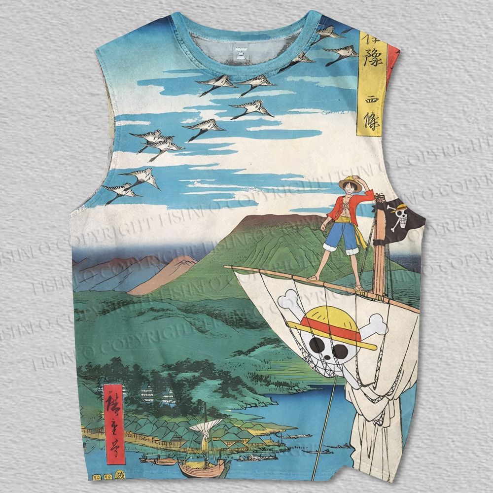 Unisex One Piece Luffy Printed Tank Top