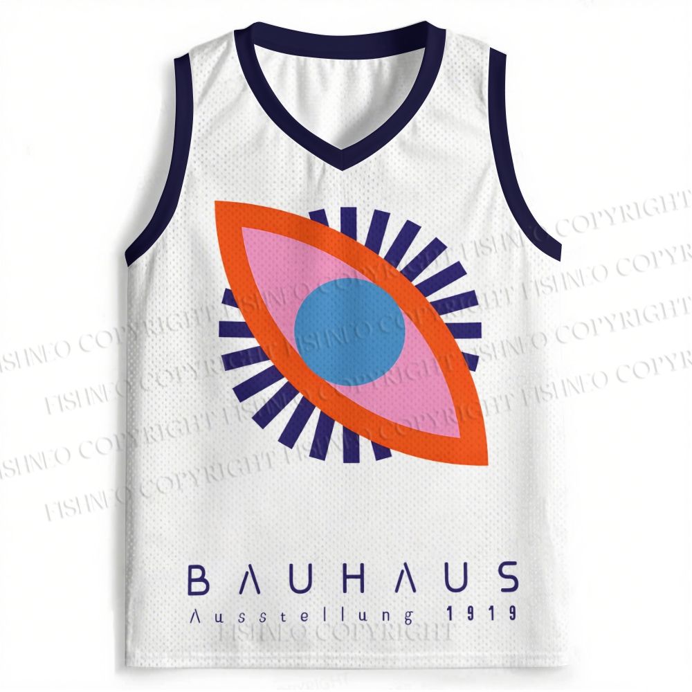 Unisex bauhaus eye printed Jersey Tank