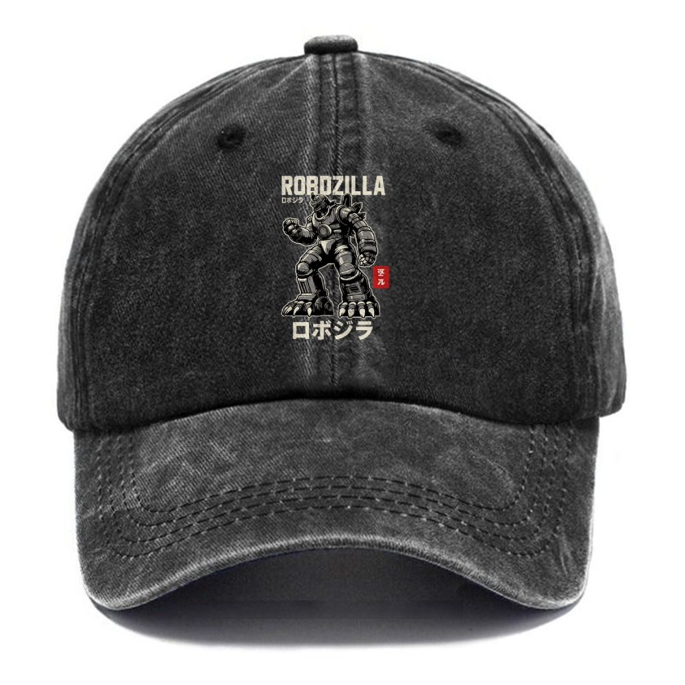  RoboZilla Manga Japanese Washed Cap
