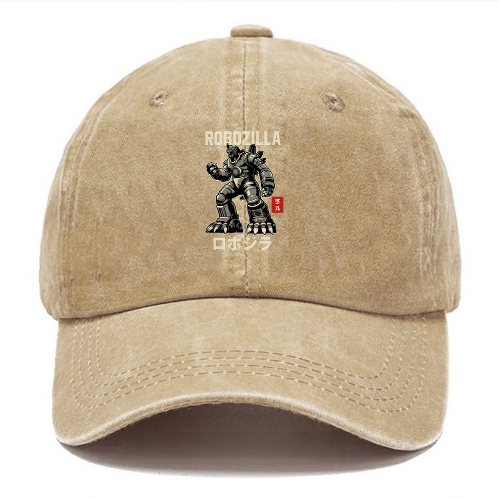  RoboZilla Manga Japanese Washed Cap