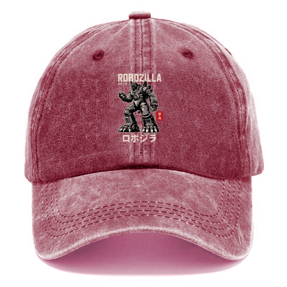  RoboZilla Manga Japanese Washed Cap
