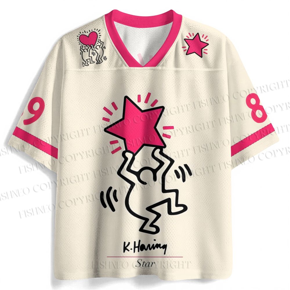 Keith Haring Star Printed Jersey Shirts