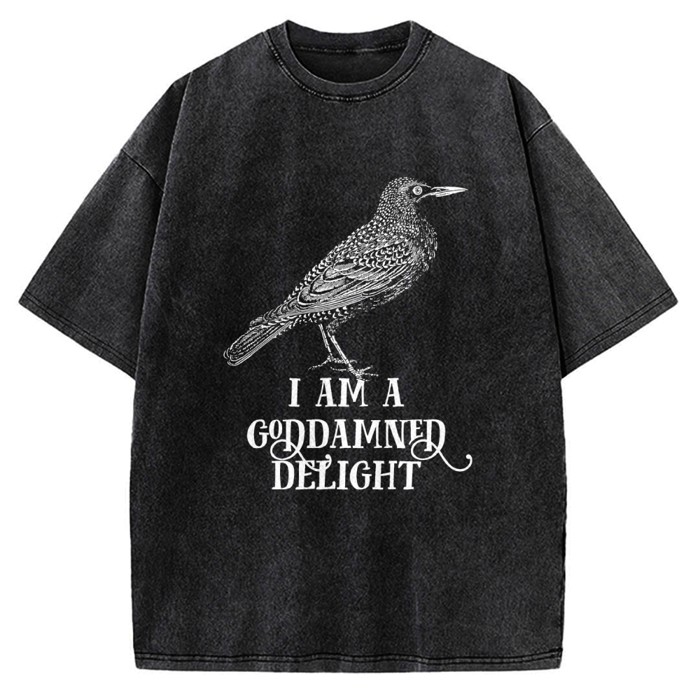 I Am A Goddamned Delight Vintage Washed T-shirt