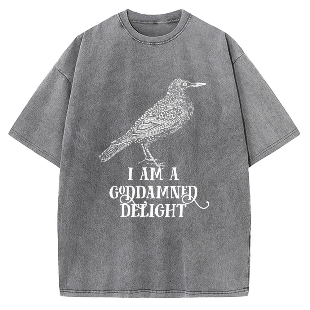 I Am A Goddamned Delight Vintage Washed T-shirt