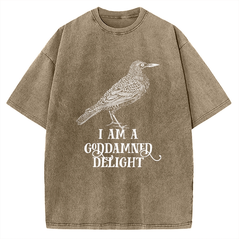I Am A Goddamned Delight Vintage Washed T-shirt