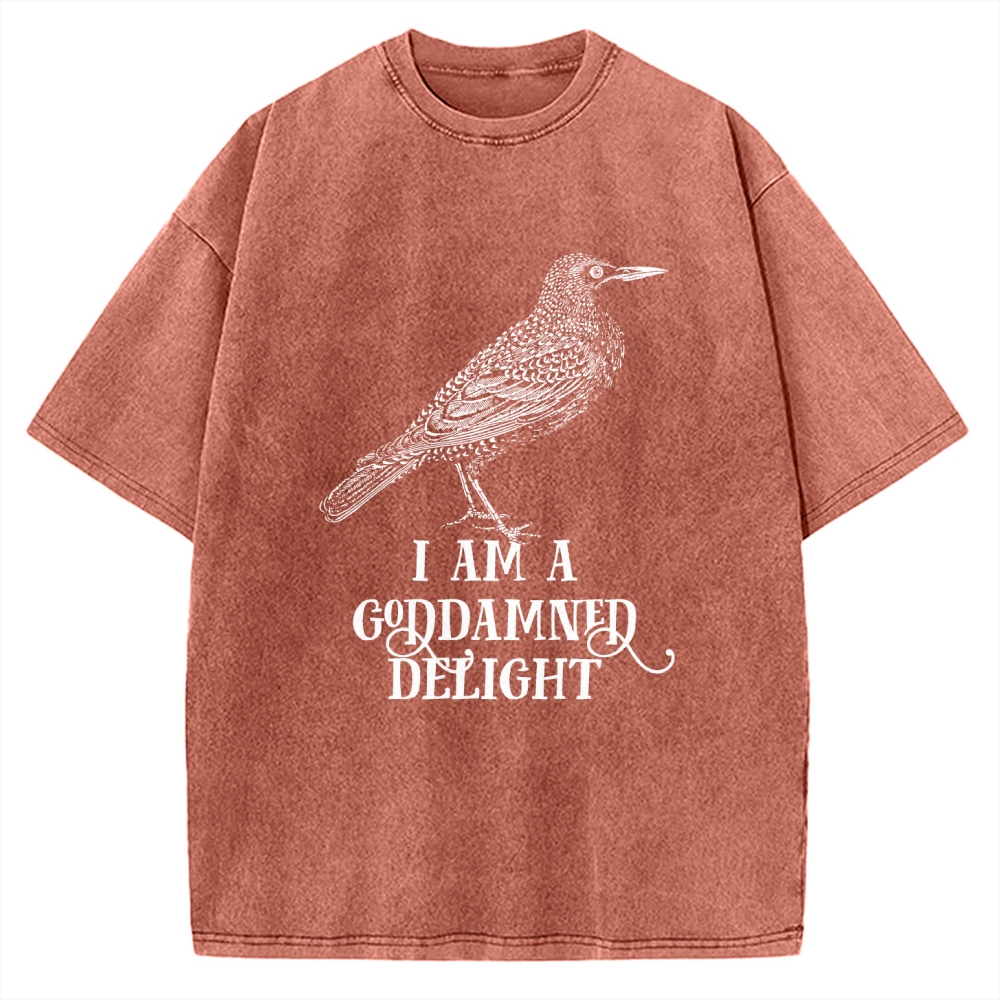 I Am A Goddamned Delight Vintage Washed T-shirt
