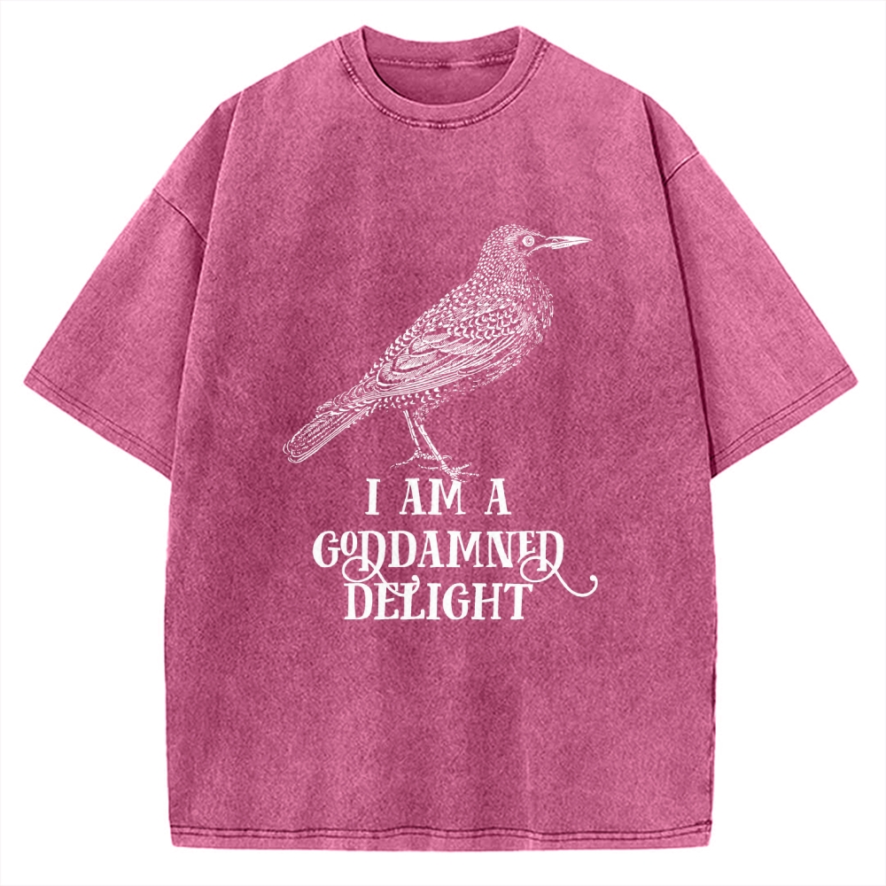 I Am A Goddamned Delight Vintage Washed T-shirt