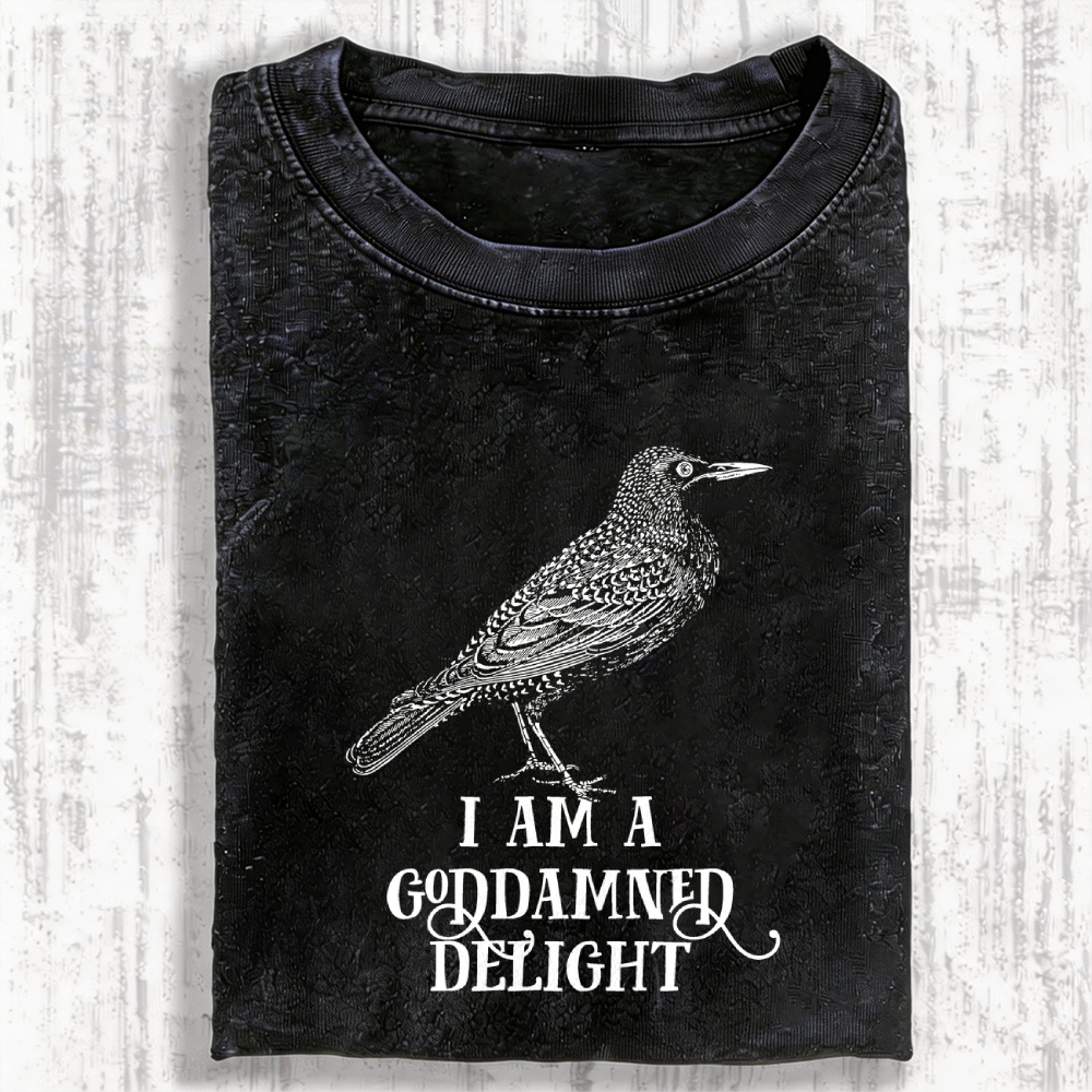 I Am A Goddamned Delight Vintage Washed T-shirt