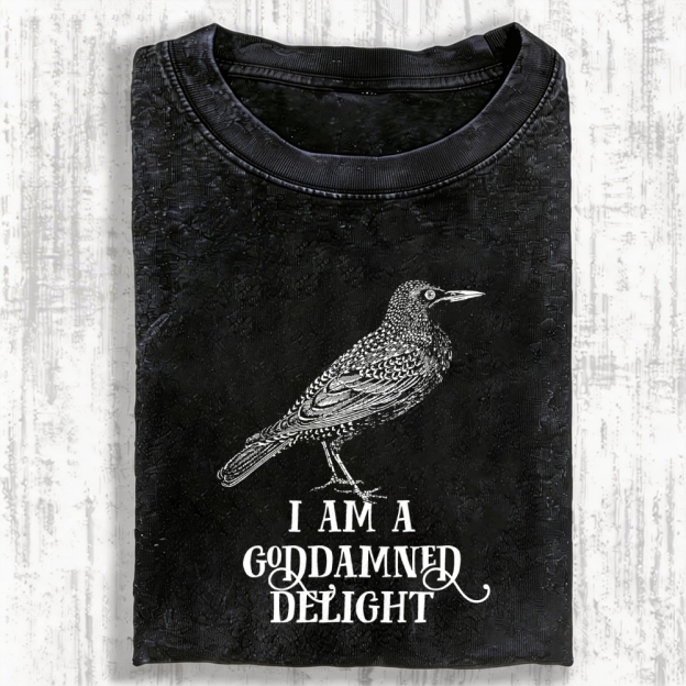 I Am A Goddamned Delight Vintage Washed T-shirt