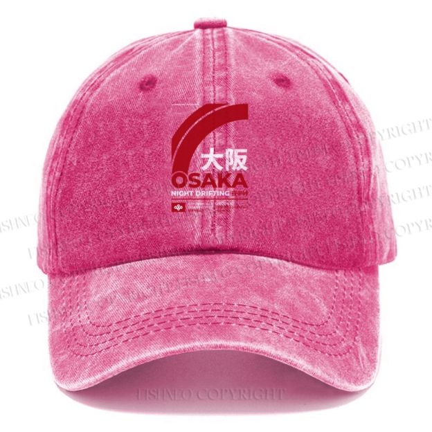Unisex Osaka Printed Vintage Casual Washed Cap