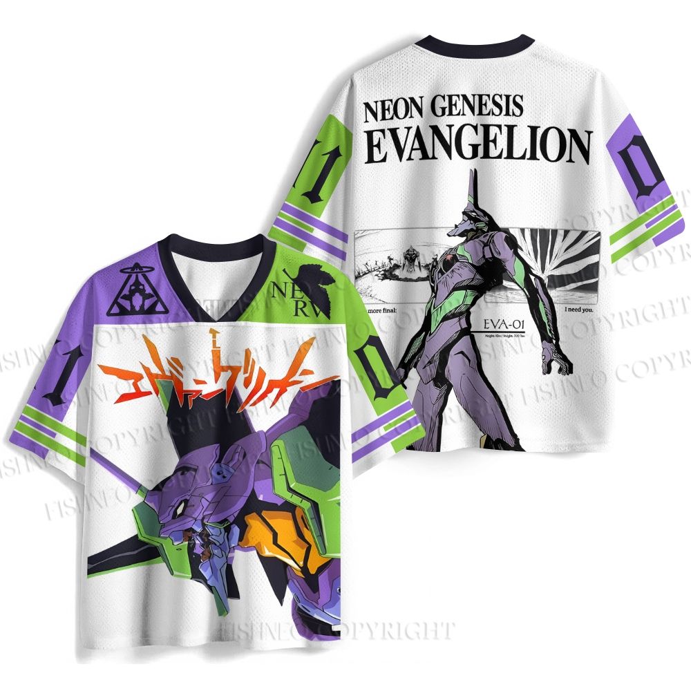 Neon Genesis Evangelion Unit 01 Jersey Shirts