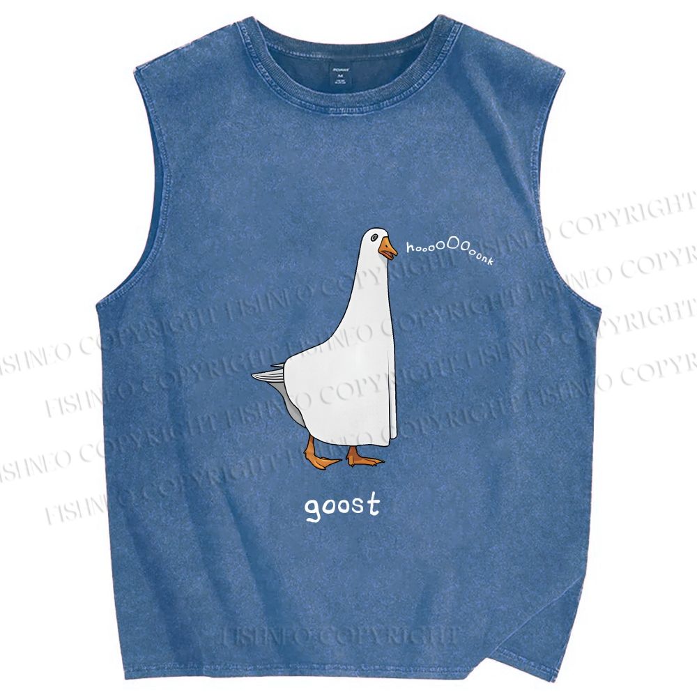Unisex Goost Goose Printed Washed Tank Top