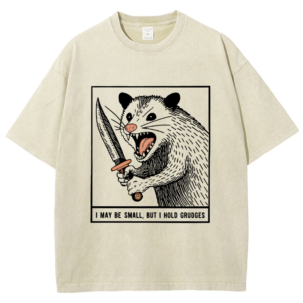 Possum With A Knife Washed T-Shirt