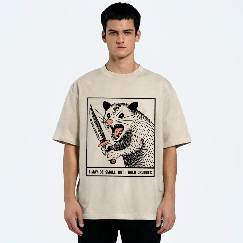 Possum With A Knife Washed T-Shirt