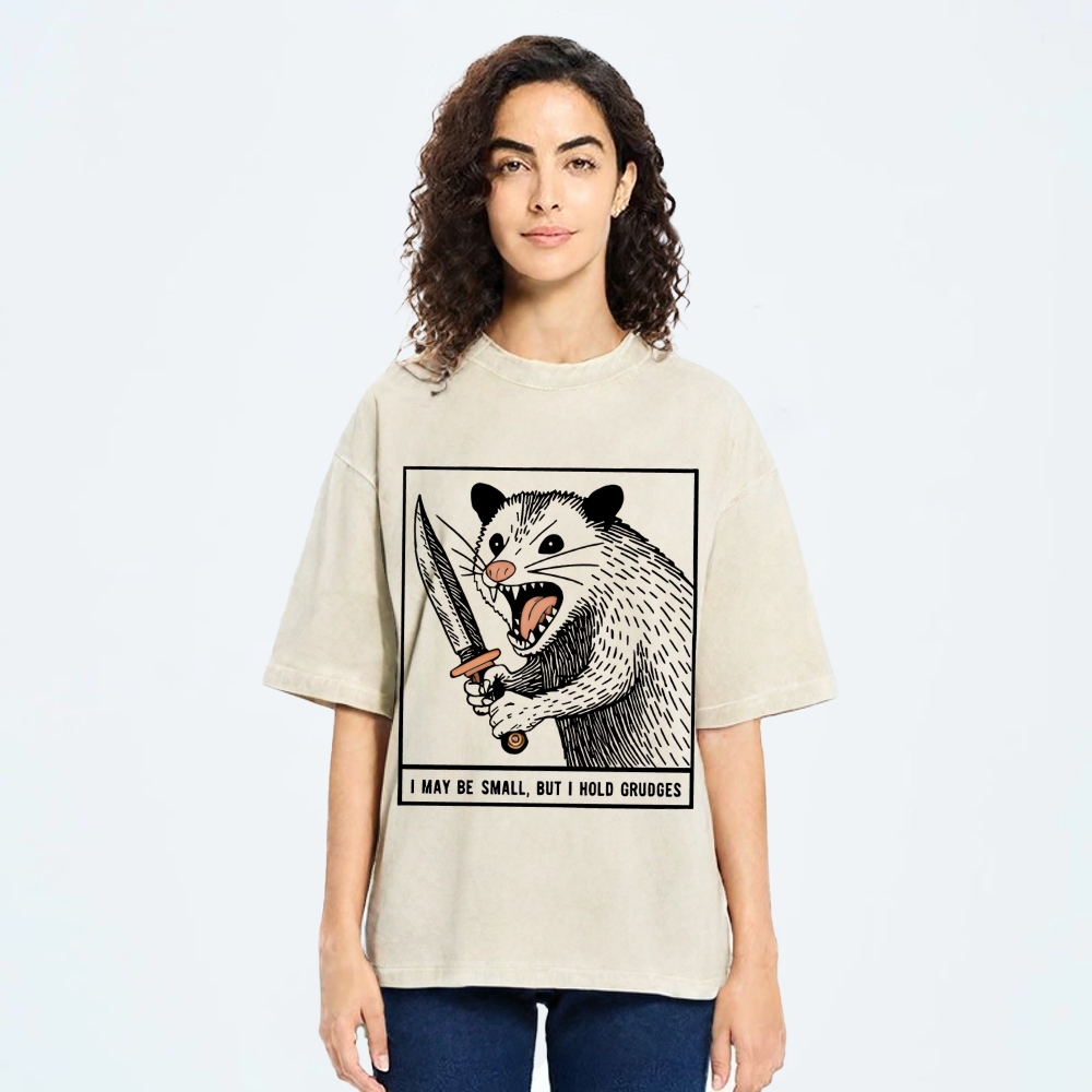 Possum With A Knife Washed T-Shirt