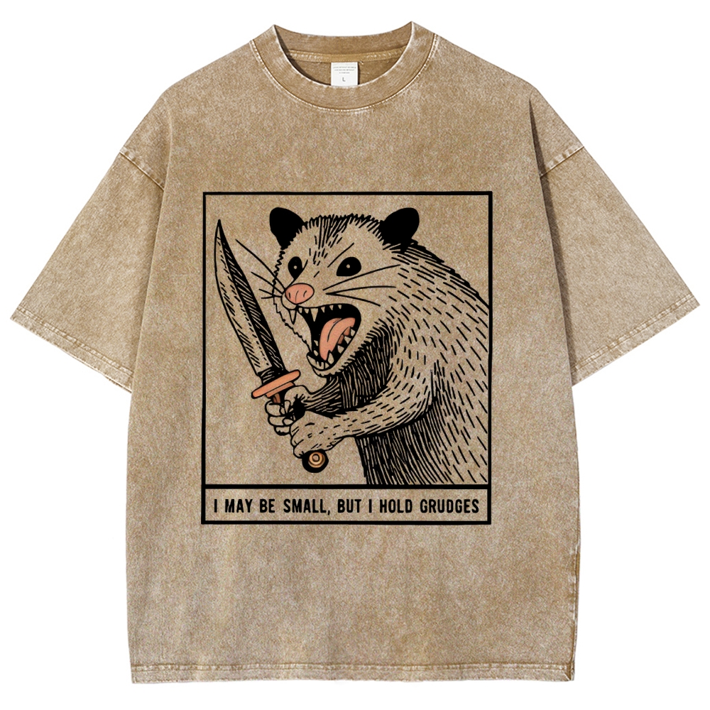 Possum With A Knife Washed T-Shirt