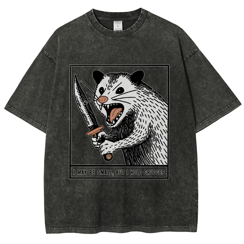 Possum With A Knife Washed T-Shirt