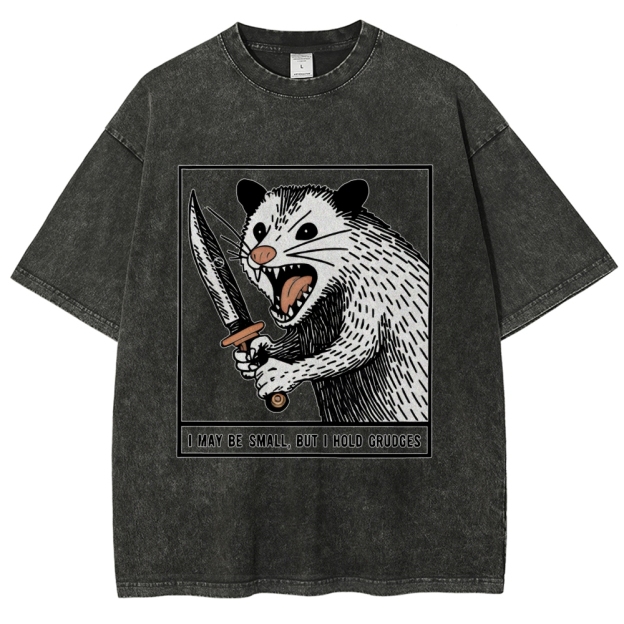 Possum With A Knife Washed T-Shirt