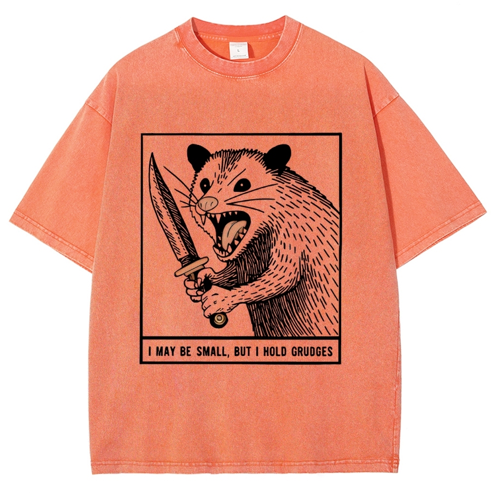 Possum With A Knife Washed T-Shirt