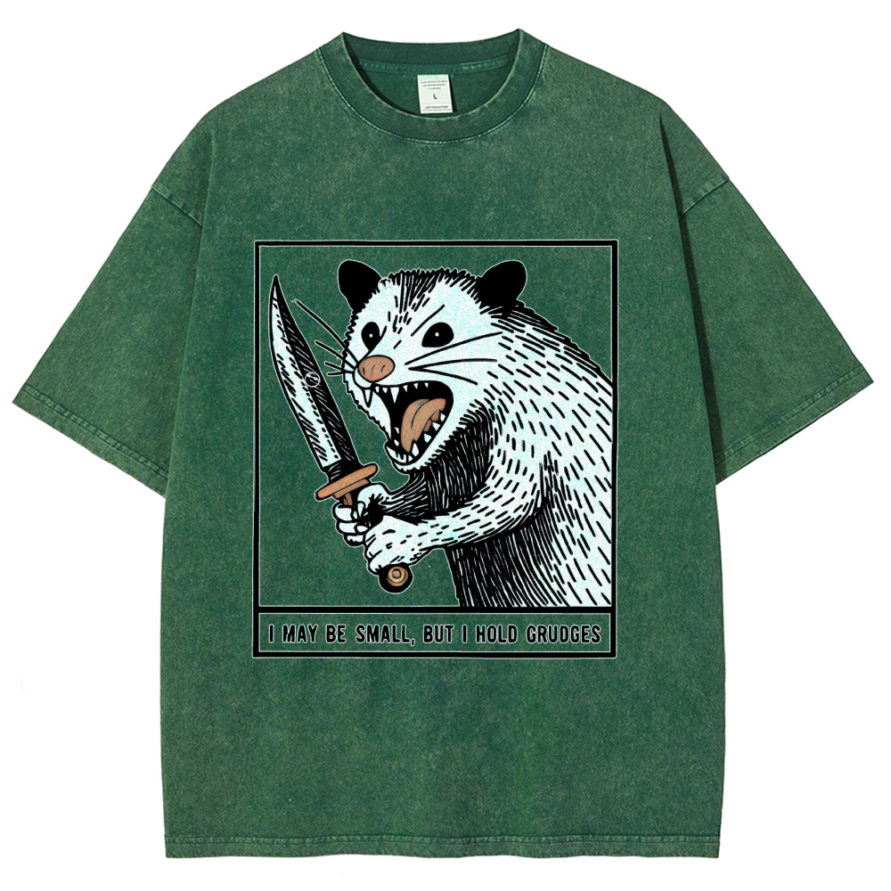 Possum With A Knife Washed T-Shirt