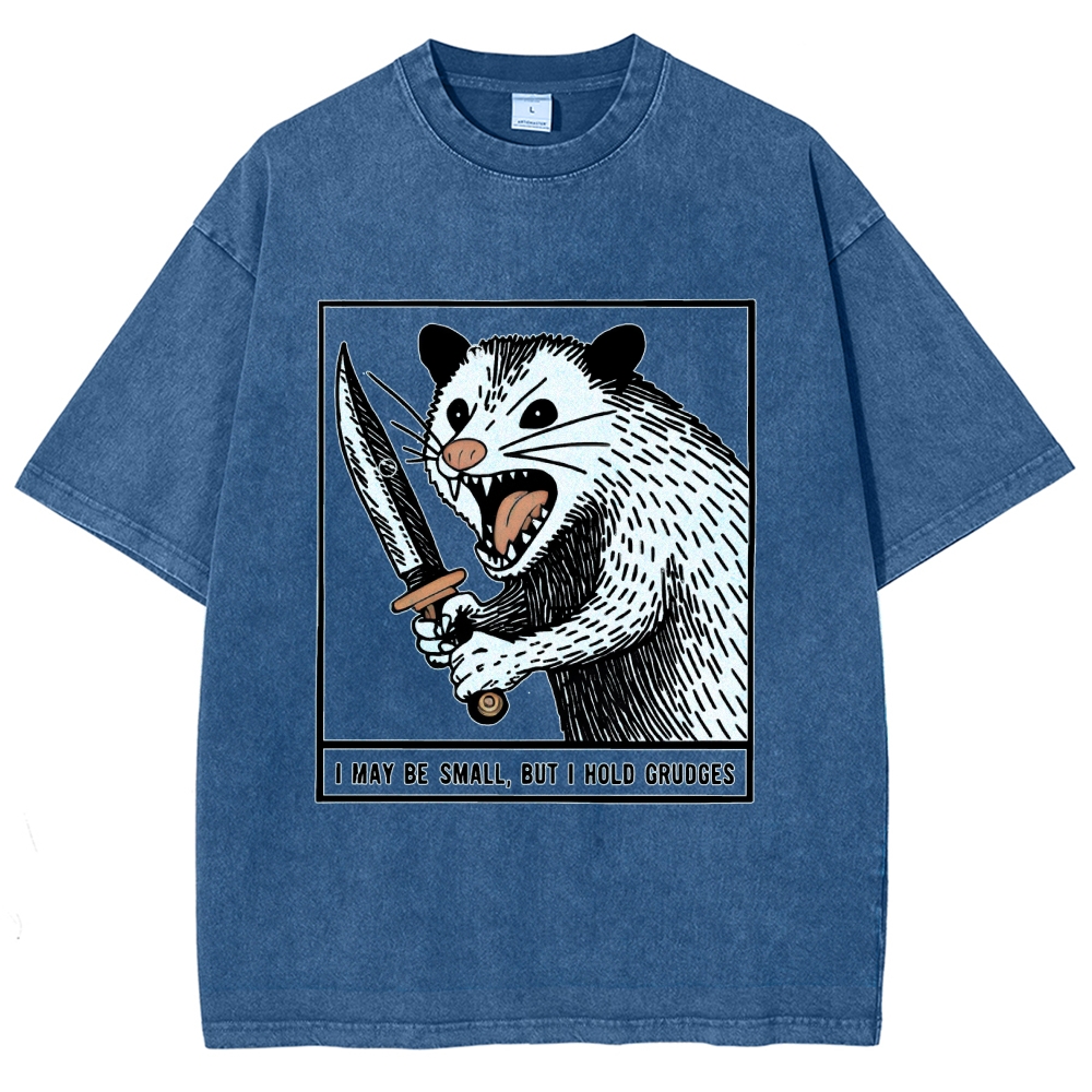 Possum With A Knife Washed T-Shirt