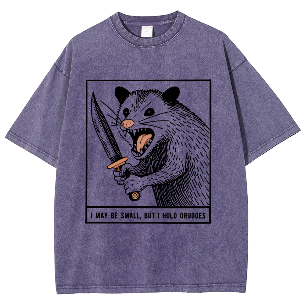 Possum With A Knife Washed T-Shirt