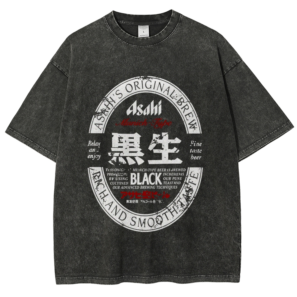 Japanese Dark Beer Vintage Washed T-shirt