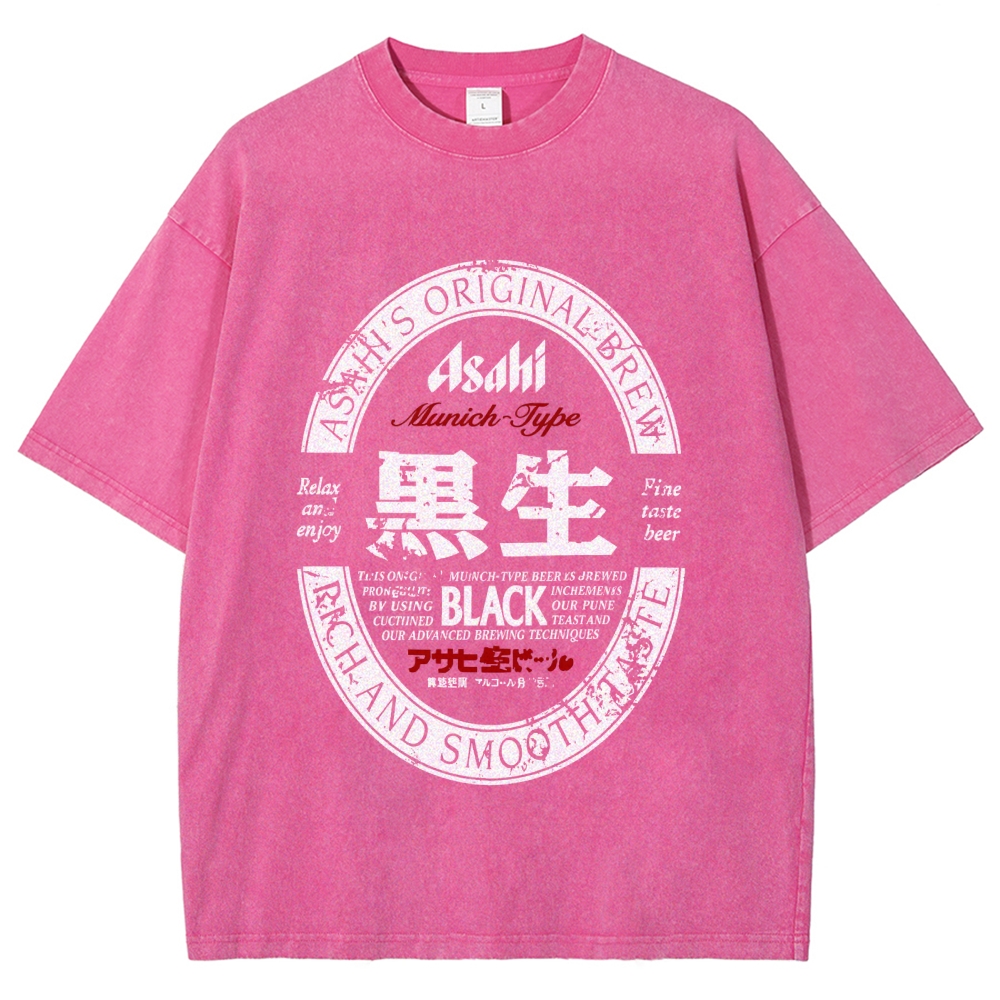 Japanese Dark Beer Vintage Washed T-shirt
