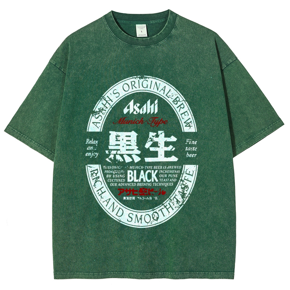 Japanese Dark Beer Vintage Washed T-shirt