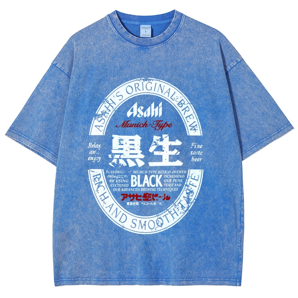 Japanese Dark Beer Vintage Washed T-shirt