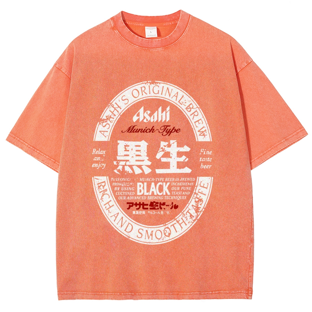 Japanese Dark Beer Vintage Washed T-shirt