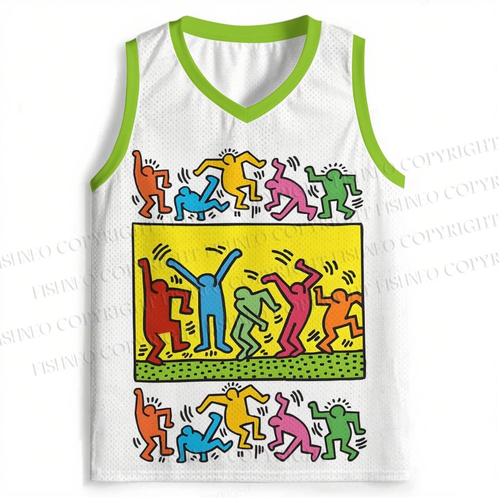 Keith Haring Dancing Figures Jersey Tank