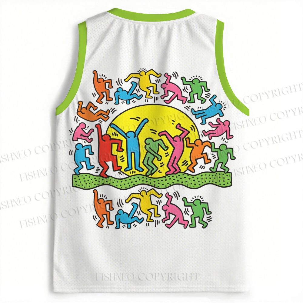 Keith Haring Dancing Figures Jersey Tank