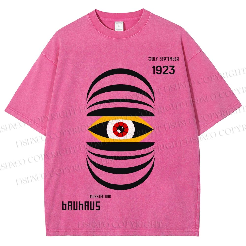 Unisex Bauhaus Eyes Printed Washed Tee