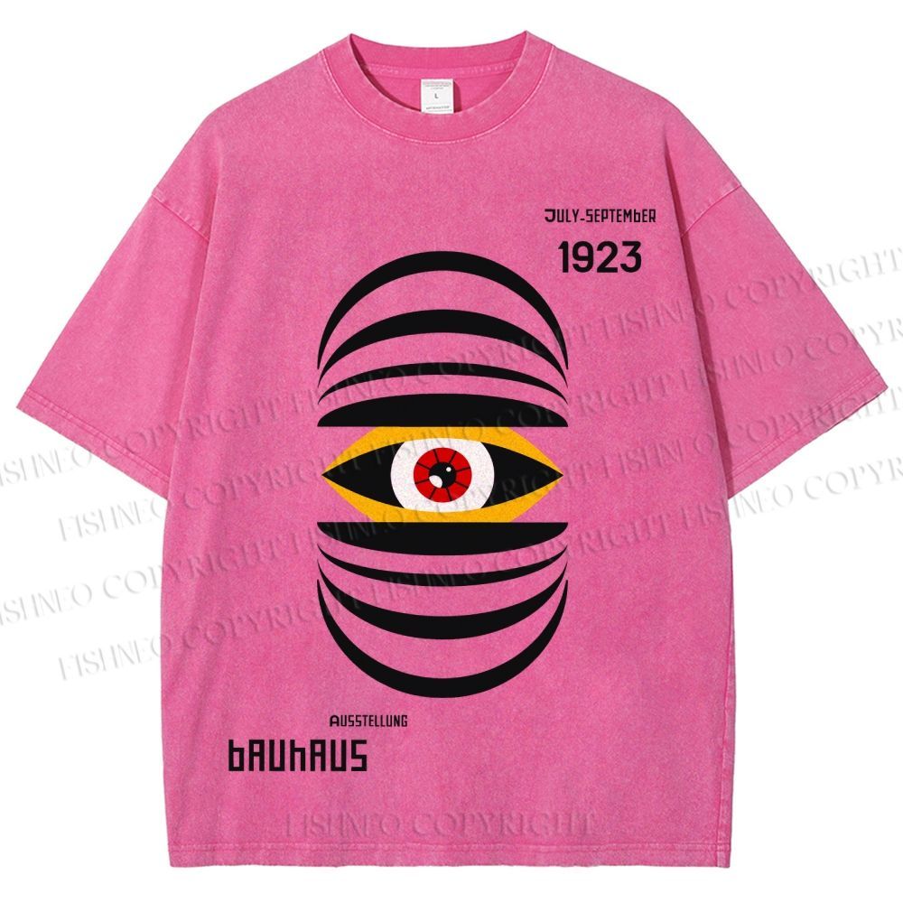 Unisex Bauhaus Eyes Printed Washed Tee