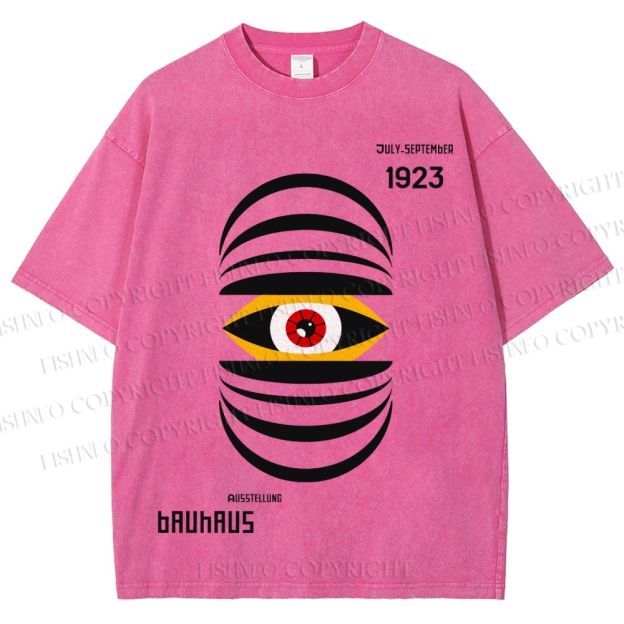 Unisex Bauhaus Eyes Printed Washed Tee