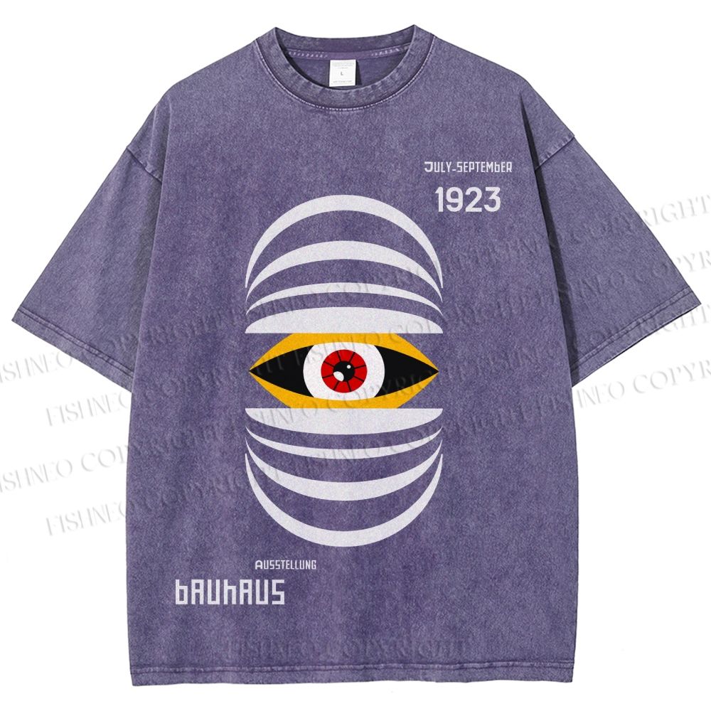 Unisex Bauhaus Eyes Printed Washed Tee